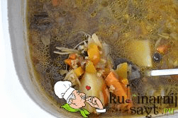image-9 Капустняк рецепт с сухими грибами и пшеном